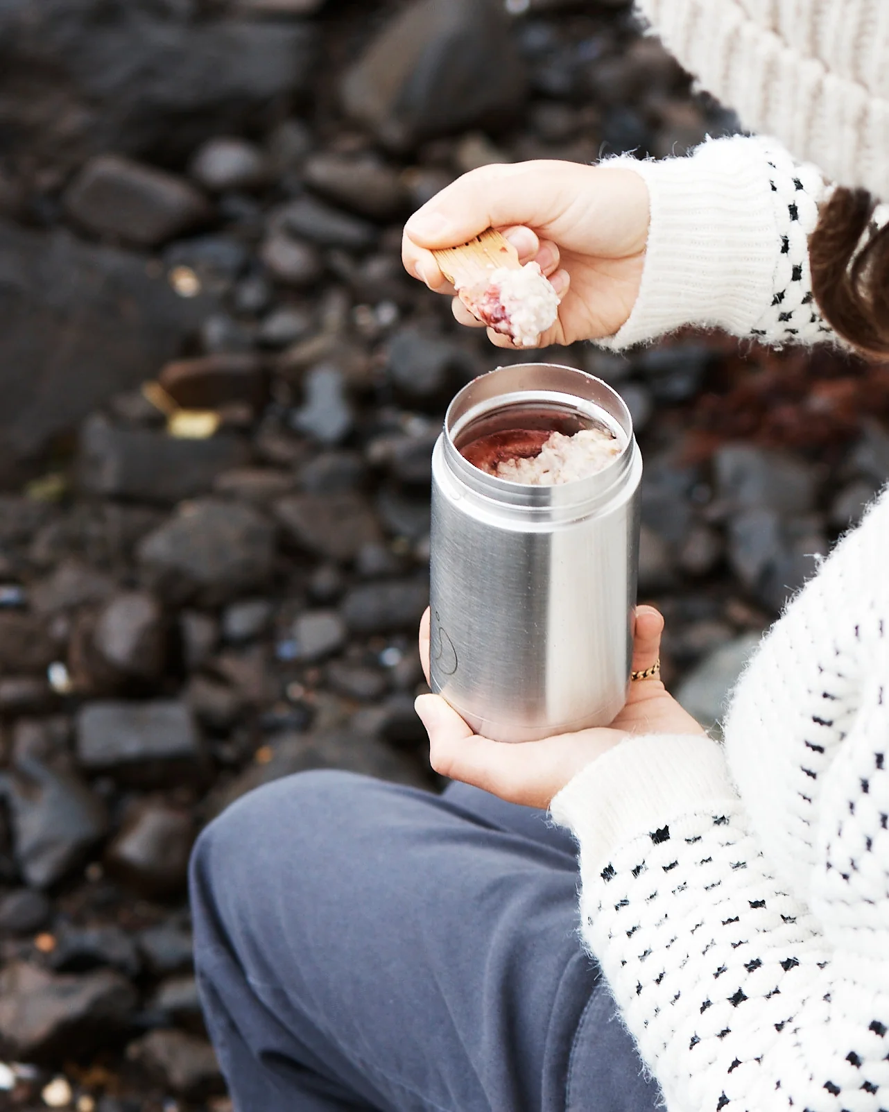 Matte Blue Food Pot - Image 7